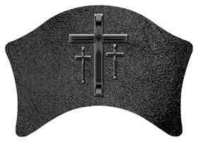 DABAN-517-BK-SH-BK Black 3 Crosses Shimmer Black